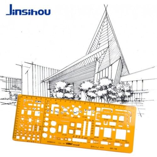 Jinsihou Plastic Drawing Template/Stencil Ruler K Resin Soft Architect/Construction/Geometry/Math/Furniture/Curve/Round Ruler