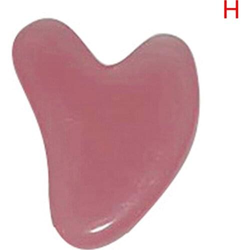 Natural Jade Gua Sha Scraper Board Massage Rose Quartz Jade Guasha Stone For Neck Chin Face Lifting Wrinkle Remover Beauty Care