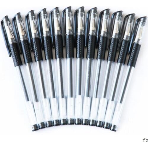 500 Pcs Black Neutral Pens 0.5mm Plastic Gel Pen Refill Replace Pen for Office School Supplies