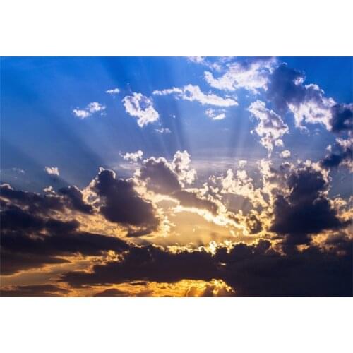 Laeacco Cloudy Sky Sunrise Scenic Photographic Backgrounds Customized Photography Backdrops For Photo Studio