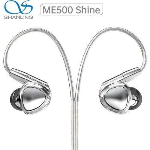 SHANLING ME500 Shine In-ear Earphone 2BA+1DD Hybrid Driver Earbuds with 3.5mm 4.4mm IEMs MMCX Detachable Cable