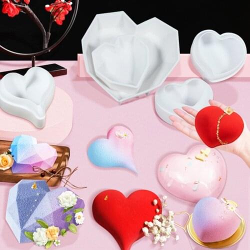 Silicone baking pan for pastry 3D Mini Heart Cake Candle Chocoalte Dessert mold