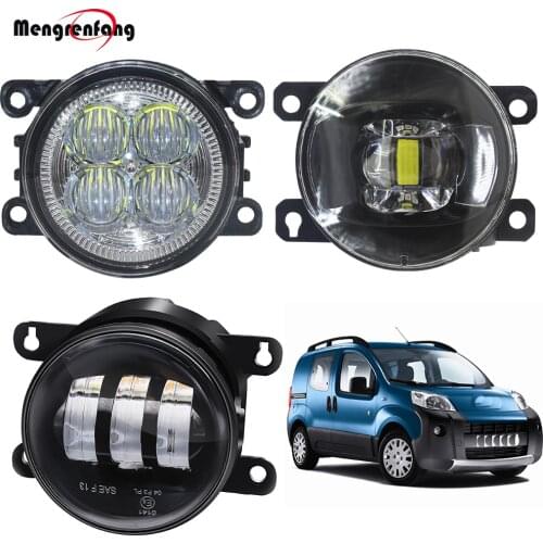 Fog Light Assembly Car H11 Front Bumper LED Lens Fog Lamp Daytime Running Light DRL 12V For Peugeot Bipper Tepee 2008-2018