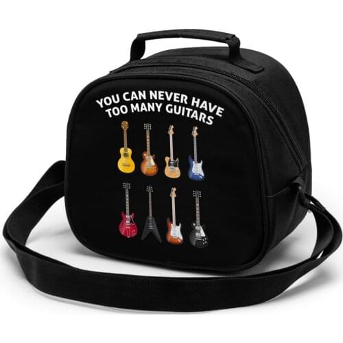 You Can Never Have Too Many Guitars Guitar fashion lunch bag thermal insulated bag travel casual insulated picnic bag