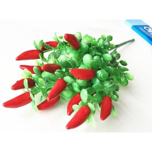 10pcs Artificial Pepper Branch Plant Wall For Flower Arrangement Props Wedding Bouquet Home Bar Hotel Decoration