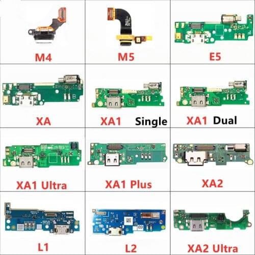 USB Charging Charger Dock Flex Cable With Vibrator Microphone For Sony Xperia XA XA1 G3121 XA2 Ultra Plus M5 E5 M4 Aqua L2 L1