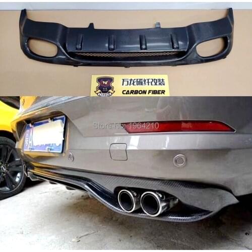 Carbon Fiber +FRP Rear Diffuser Bumper Guard Protector Skid Plate Bumper Cover For Volkswagen Passat CC Sedan 4 Door 2009-2016