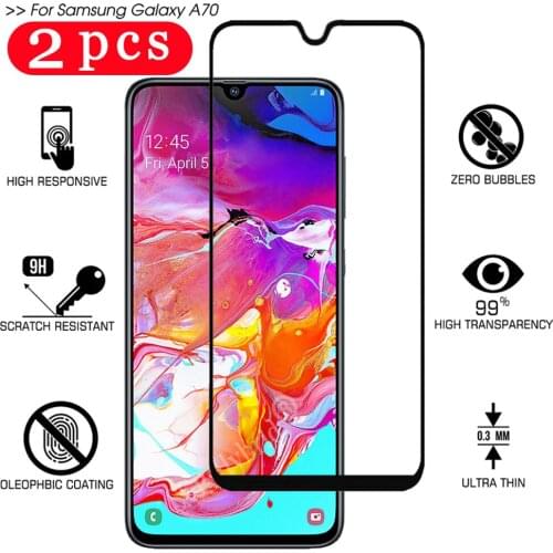 2Pcs for samsung galaxy A90 A80 A70 A70s A60 A50 A50s protective film A40 A30 A20 A20s A10 tempered glass phone screen protector