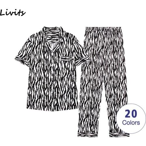 Women Pajamas Sets Pyjamas Nightwear Sleepwear Lingerie Loungewear Short Sleeve Print Cute Sexy Casual Korean SA1239