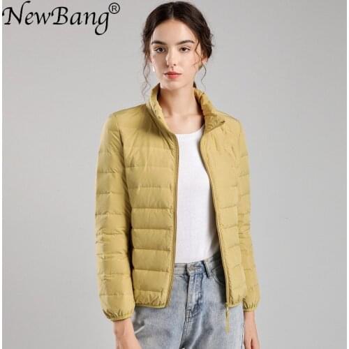 NewBang Womens Down Jackets Ultra Light Duck Down Women Matt Fabric Lightweight Coat Warm Female Windbreaker Parka Plus Coats