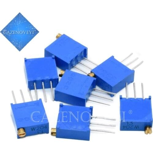 10pcs 3296W 3296 50 100 200 500 ohm 1K 2K 5K 10K 20K 50K 100K 200K 500K 1M ohm 103 100R 200R 500R Trimpot Trimmer Potentiometer