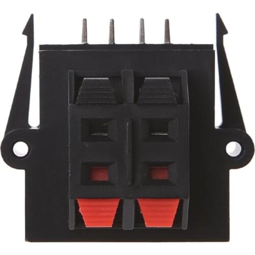 4 Way 2 Row Push Release Connector Strip Block Plate Stereo Speaker Terminal