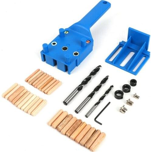 41pcs Dowel Drilling Aid Template Jig Woodworking Straight Hole Punching Locator Woodworking Wood Hole Drill Tools