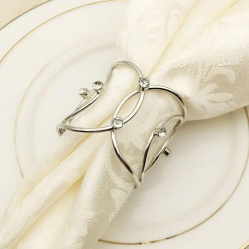 6pcs X-shaped Woven Napkin Ring Chinese Napkin Ring Model Between Napkin Buckle Cloth Ring Simple Modern