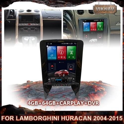 12.1 inch Vertical Screen 2 Din Android 9.0 Car Dvd Player For Lamborghini Huracan 2004-2015 PX6 Radio GPS Navigation Head Unit
