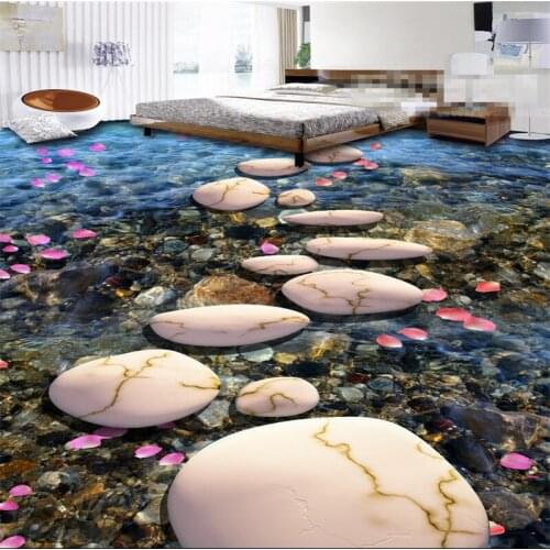 Beibehang Classic fashion HD wallpaper beautiful petals 3d waterproof self - adhesive floor papel de parede 3d wallpaper tapety