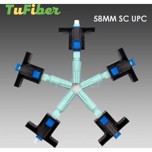 Free Shipping 58mm SC Optic Fiber Quick Cold UPC Fast Connector Embedded Fiber Optic Connector FTTH SC Single Mode