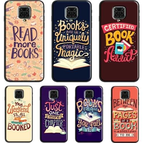 Read More Books For Xiaomi Redmi 9 9A 9C 9T K40 Funda For Redmi Note 10 Pro 8T 9S Note 9 8 7 Pro Soft Case