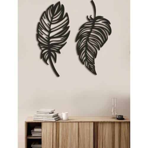 Home Decoration Leaf Pattern + Eyes Covering Female Model Decorative MDF Table