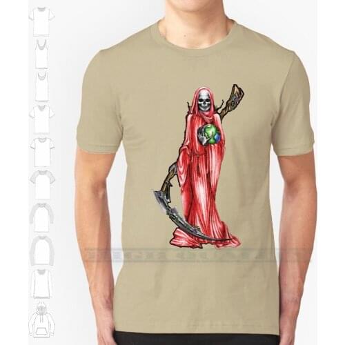 Santa Muerte Streetwear Funny Black Clothing Mens T shirt Tops Tees Santa Muerte Skeleton Sickle Dead