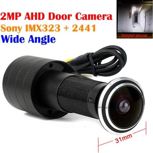 2MP SONY IMX323 +2441 Sensor 1080P Door Eye Hole AHD Mini Peephole Fisheye Camera 170 Degrees Wide Angle size 31mm Lens CCTV Cam