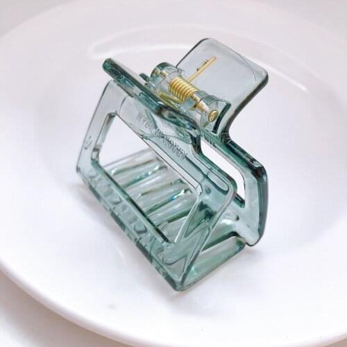 Square Transparent Hair Claw Women Hollow Crab Clamp Plastics/Resin Hair Clip Geometric Korean Style Girls Hair Accessories