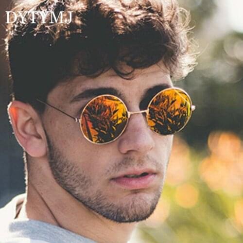 DYTMYJ 2020 Small Round Sunglasses Men Classic Vintage Eyeglasses Women/Men Metal Glasses Women UV400 Oculos De Sol Masculino