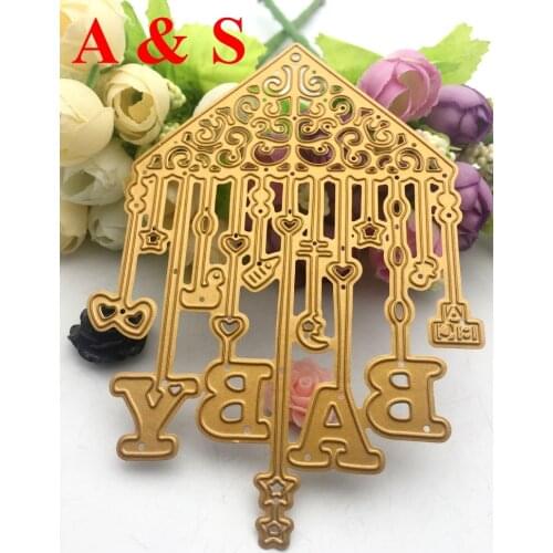 Q69 Metal cutting dies baby bed aeolian bells Scrapbook card paper craft home decoration embossing stencil cutter