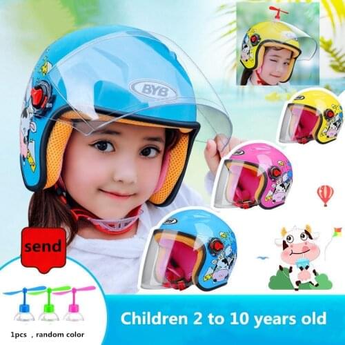 Fashion Children Helmet Scooter Helmet Crash Helmet Boy And Girl Kid Lovely Winter Motorcycle Helmet Sunshade Sun Protection