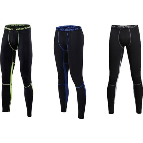Mens Pants Sweat Absorption Elastic Quick Drying Sports Running Fitness Training Tights Trousers