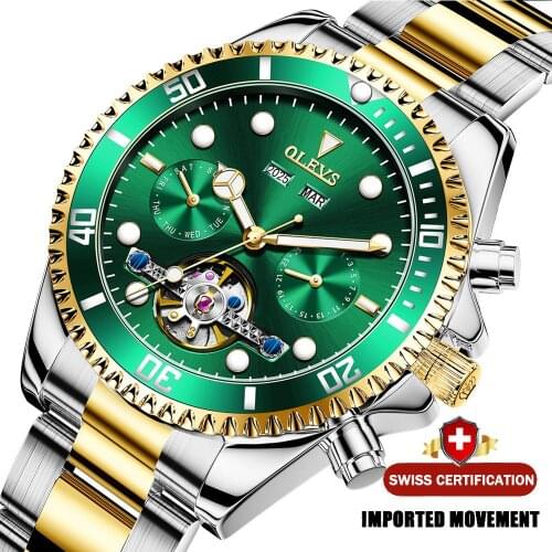 OLEVS Men Mechanical Watch Stainless Steel Automatic Watch Luxury Waterproof Waterproof Sports Men Watch Gifts for Men01