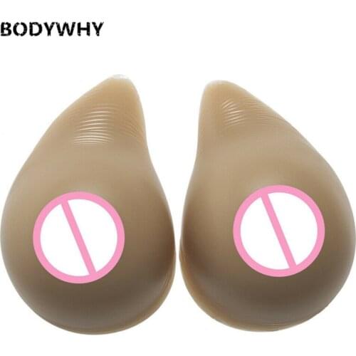 New Bra Pads 1200g Artificial Silicone Breast Forms Fake Boobs Shemale Mastectomy False Nipple Cover Fake Breast Crossdresser