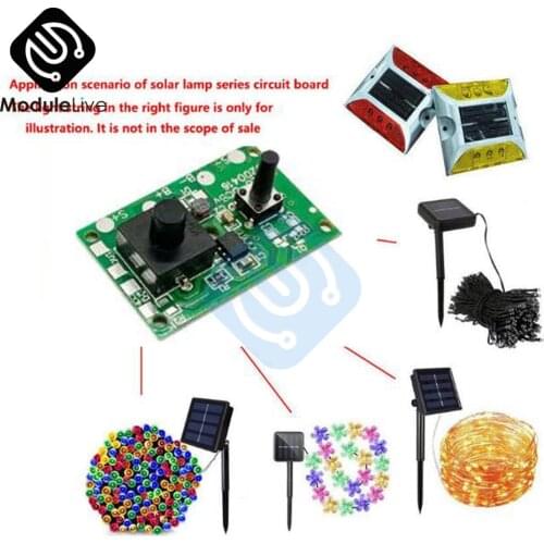 1.2V Solar String Light Circuit Board Solar Nail lamp Controller with Switch Solar Light Controller Board for 1.2V Ni-MH Battery