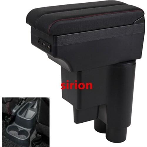 For Daihatsu sirion armrest box USB Double layer central Store content accessories