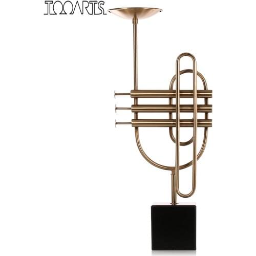 Cornet Candlestick --High Music Element Marble Base Candlelight Dinner Table Ornament Wedding Decoration