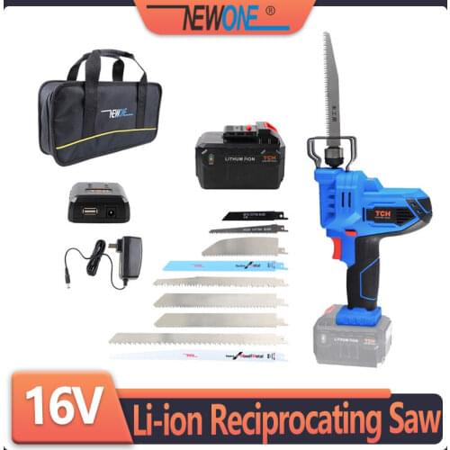 16V Portable Reciprocating Saw TCH Electric Saber Saw mutifunctional cordless electric power tool for wood