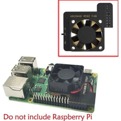 Raspberry Pi 4 Mini Cooling Fan Hat Argon PWM Speed Control GPIO Fans with Copper Metal Base Radiator for Raspberry Pi 4 Model B