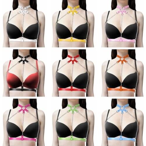 Adjust Handmade PU Leather Harness Belts Body Bondage Straps Chest Bdsm Rave Wear Punk Gothic Harness Fashion Stylish Accessorie