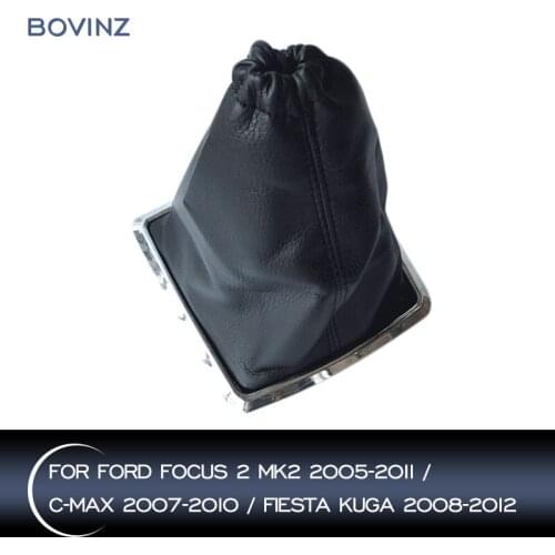 Gear Shift Collar Shifter Gaiter Knob Boot Cover PU Leather For Ford Focus 2 MK2 2005-2011/C-Max 2007-2010/Fiesta Kuga 2008-2012