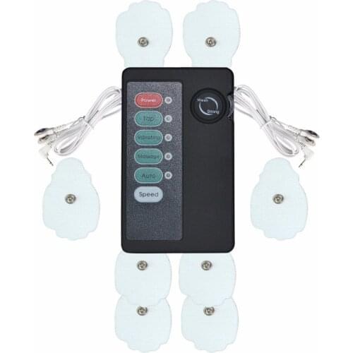 Deal Output Portable Electrical Muscle Stimulator Low Frequency Device XFT-502 Black Or Silver With 4Pcs Conducting Gel For Tens