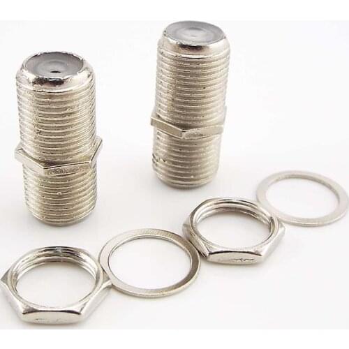F Type Coupler Adapter Connectors Female F/F Jack RG6 Coax Coaxial Cable Used In Video or SMA RF Coax Connector Plug