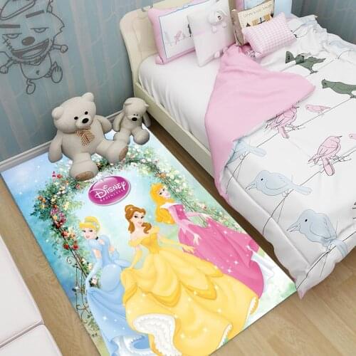 Sonw White 3D Printed Carpet Girls Child Bedroom Play Mat Soft Resin Girl Room Area Rug and Carpets for Living Room Playmat