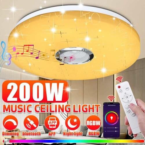 200W Modern RGB LED Ceiling Light Home Lighting bluetooth Music Light Bedroom WiFi APP Remote Control Smart Ceiling Lamp