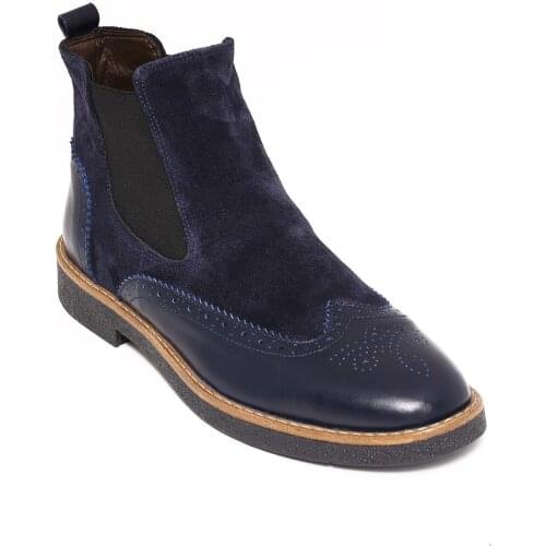 Navy Blue Chelsea Boots Wessi