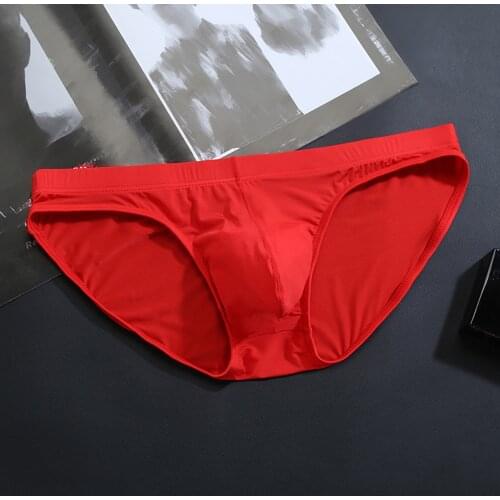 Men Briefs Seamless Sexy Mens U Convex Pouch Underwear Low-waist Panties Mens Thong Underwear soft Breathable 2021 New