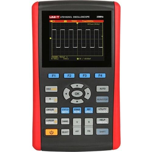 UNI-T UTD1025CL handheld digital storage oscilloscope fully automatic set vertical and time base gear