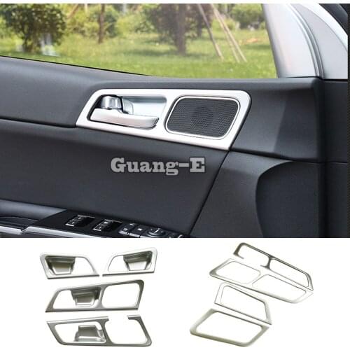 High Quality Car Cover Stick Trim Door Inner Handle Bowl Frame Lamp Panel Armrest Part 4pcs For Kia Sportage KX5 2016 2017 2018