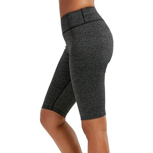 Women Fitness Pants Solid Color Quick Dry High Waist Hip Lift Sports Quick-drying Running Knee Length Pants pantalones de mujer