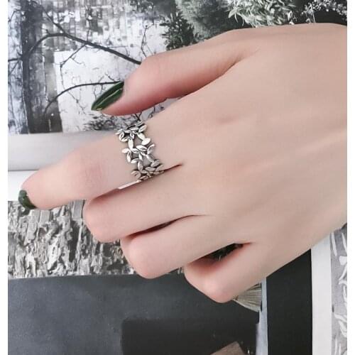 100% 925 Sterling Silver Sweet Flower Ladies Ring Wholesale Jewelry Women Christmas Wedding Gift Never Fade Drop Shipping