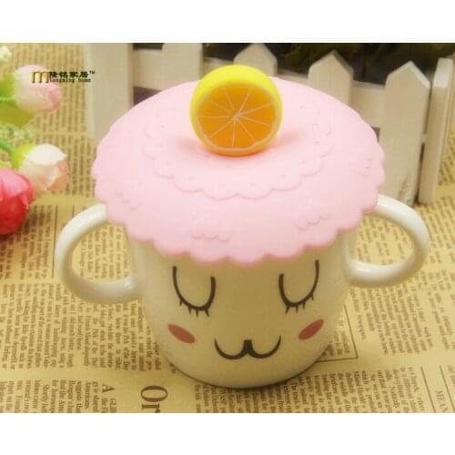 1PC Cup Lid Healthy Silica Gel Leak-proof Fruit Cup Lids Dust-proof Non-toxic Creative Environmentally Multifunction LB 267